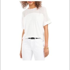 Vince Camuto Chiffon Yoke Blouse